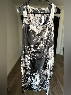 NWT Just Cavalli by Roberto Cavalli Black & White Abstract Print Dress